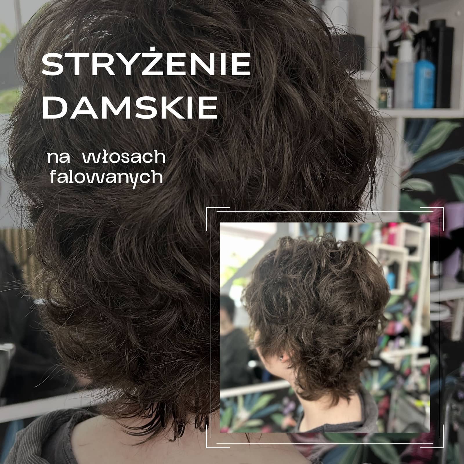Strzyżenie damskie na włosach falowanych