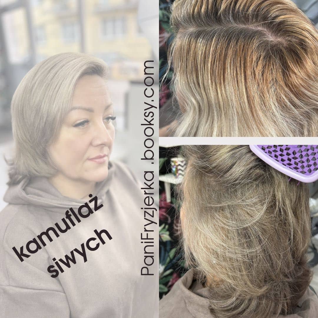 Kamuflaż siwych włosów w blondzie